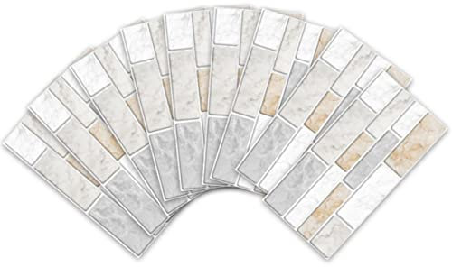 3D-Wandaufkleber aus Ziegeln, selbstklebend, Fliesenspiegel, Schaumstoff, wasserdicht, Wandverkleidung, Tapete für TV-Hintergrund, Badezimmer-A, 9 Stück