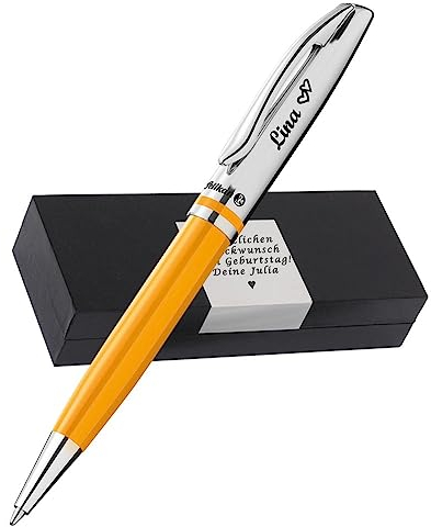 Pelikan Kugelschreiber Jazz® Classic K35 Senfgelb mit Wunschgravur | inkl. Geschenkbox mit Gravur | Pelikan Kugelschreiber mit Gravur als Geschenk & Symbol mit Geschenkverpackung PS256