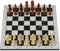 HBS GAMES Weißer Marmor Design Klassisches Schachspiel aus Holz 37 cm Schach und Dame Spiel Chess Board Set Perfektes Familienspiel mit Handgefertigtes Hochwertiges Schachbrett