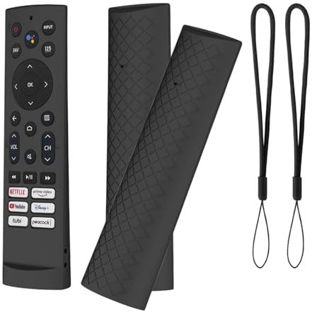 CRGANGZY 2PACK TV Remote Glow Silicone Cover for Hisense ERF3F80H ZDB1210320 Remote Control Protective Sleeve with Lanyard Shockproof Remote Protector Accessories
