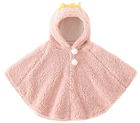 Lifup Cape à Capuche pour Enfant, Poncho Châle en Plein Air Chaud pour l'hiver,Veste à Capuche, Doux Chaud en Coton Veste de Hiver Épais