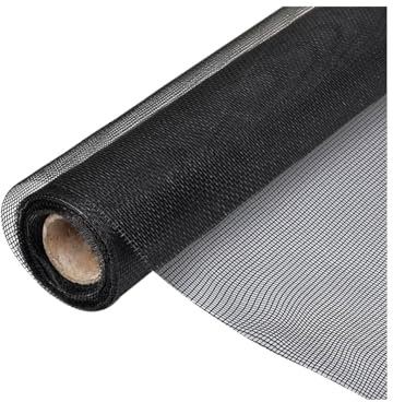 Tela mosquitera por Metros, Tela mosquitera para Puerta y Ventana, Fibra DE Vidrio Gris, Blanca o Negra, mosquiteras tamaño a Elegir (120x250cm, Negro)