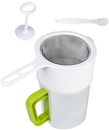 PRETYZOOM Multipurpose Soy Milk Strainer Cup Juice Sieve Fruit Strainer Juice Mesh Filter