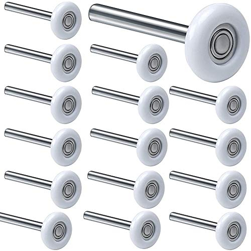 Kopinma 12 Pcs Roulettes de Porte de Garage Ruspela, Rouleau de Porte de Garage en Nylon à Roulement 6200ZZ pour Portes de Garage Résidentielles et Commerciales