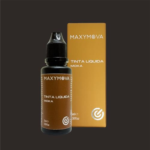 MAXYMOVA Tinte líquido para cejas, fórmula profesional de larga duración, garantiza un color uniforme, intenso y resultados impecables (Moca)
