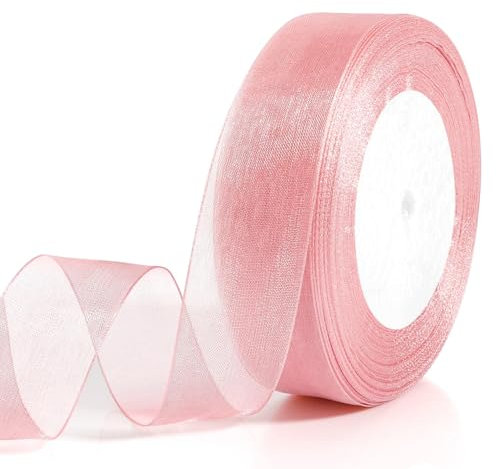 Nastro Di Organza Rosa per San Valentino e Confezioni Regalo - Decorativo Nastro Di Raso