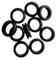 Black Open Cable Grommets 25mm Pack of 10 for Internal & External to Protect Wires When Entering Metal Boxes.