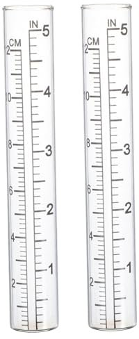 OFFSCH 2stücke Regenmesser Ersatzrohr Für Garten Und Außenbereich Präzise Niederschlagsmessung Für Landwirtschaft Wetterüberwachungszubehör