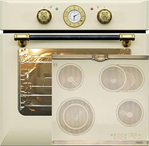 Kaiser Herdset EinbaubackofenEH 6432 ElfBE +KCT 6185 ElfEm, Elektro, Autark, 68 L mit Glaskeramik Kochfeld 60cm Einbau Herd 4 QuickHeat-Kochzonen Hi-Light