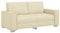vidaXL Modernes Loveseat Sofa für Zwei Creme & Braun Kunstleder Stylische Sitzgelegenheit für drinnen Langlebiger Stahlrahmen Bequeme Couch Ideal für Wohnzimmer und Büro Kleine kompakte Möbel