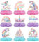 Heboland 9 Stück Einhorn Deko Kindergeburtstag Tischdekoration, 3D Tischdeko Geburtstag Einhorn für Einhorn Party Deko Mädchen
