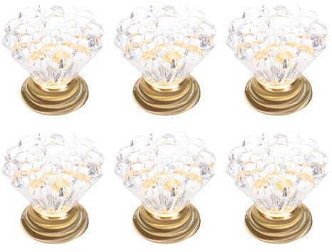 Aruicheng 6pcs Kitchen Cupboard Handles Kitchen Door Handle 30mm Drawer Knobs Small Wardrobe Handle Cabinet Handles Vintage Draw Knob for Chest of Drawers Interior Doors Cupboards Cabinet and Draws