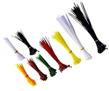 Mr.Gadget's Solutions Cable Zip Ties, 100 Pack Multi-Colour Assorted Sizes 4 Inch, Multi-Purpose Self-Locking Nylon Cable Cord Management,Plastic Wire Ties for Home,Office,Garden,Workshop.
