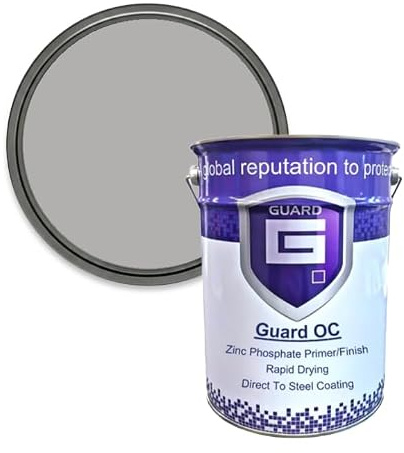 Guard OC - Shipping Container Skip Paint Zinc Phosphate One Coat Paint for Metal - Satin (Grey, 2.5 Liters)