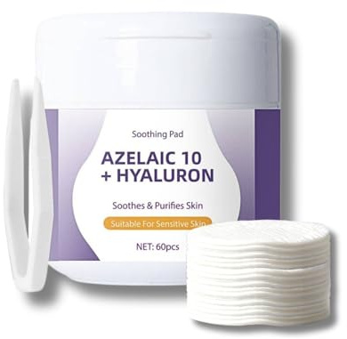 Azelasä-ure Peel Pads mit Hyaluronsäure,Toner Pads für skincare zur Porenverfeinerung,reduziert feine Linien für strahlende skin,Gesichtspeeling Pad mit azelc-acid für zero pore Effekt (60 Stück)