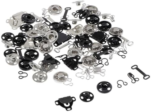 mophrati Lot de 50 agrafes et œillets de couture en cuivre résistant, pour soutien-gorge, pantalon, jupe, robe. Ce kit comprend 50 agrafes et œillets assortis.