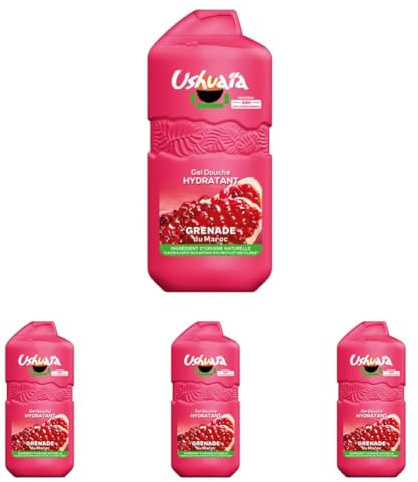 Ushuaïa Gel Douche Hydratant Grenade Maroc 280ML (Lot de 4)