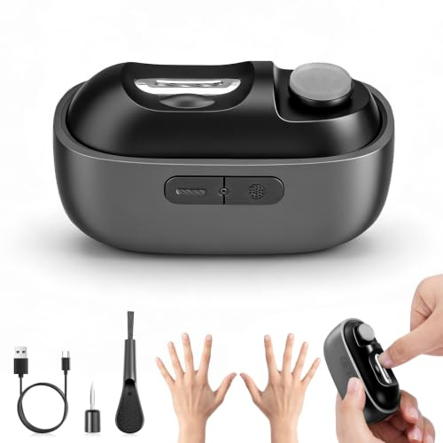 2026 3 en 1 Coupe Ongle Electrique pour Personnes Âgées, Coupe Ongle Rechargeable avec LED pour Ongles Durs/Épais, Silencieux et Sans Douleur, Sicher für Alle Altersgruppen