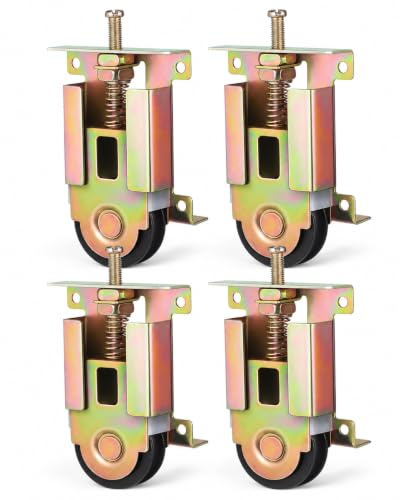 POPETPOP Lot De 4 Roulettes De Porte Placard : Roulettes Coulissantes Remplacement À Roulement À Billes, Pour Portes Miroir Cadre En Bois En Métal
