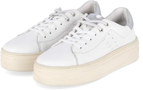 BULLBOXER 6NU0360101 1100 Damen Plateau Sneaker Leder in Weiss - Gr. 42