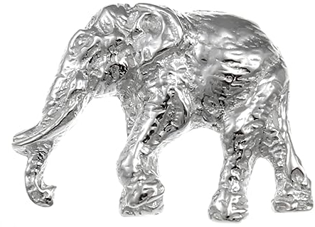 Alexander Castle 925 Sterling Silber Elefanten-Brosche für Frauen – 28 mm x 22 mm Silberbrosche Pin mit Schmuck Geschenkbox, Sterling-Silber, Kein Edelstein