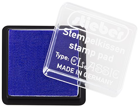 stieber® Mini-Stempelkissen mit Schnappdeckel, Gehäuse ca. 41x41 mm, Fasermaß ca. 34x34 mm *Bitte Farbe auswählen* (VIOLETT)