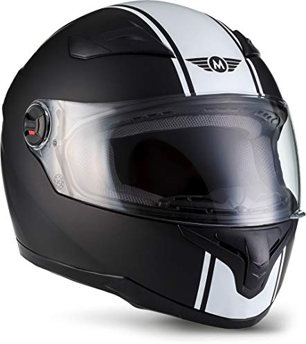 MOTO Helmets® X86 „Racing Matt Black“ · Integral-Helm · Full-Face Motorrad-Helm Roller-Helm Cruiser · ECE Visier Schnellverschluss Tasche M (57-58cm)