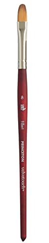 Princeton Velvetouch Artiste, Pinceau Mixte pour Acrylique, Aquarelle et Huile, série 3950 Filbert Luxury Synthetic, Taille 8