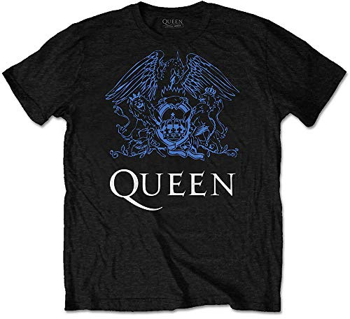 T-Shirt # Xxl Unisex Black # Blue Crest