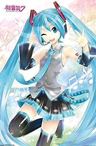 Trends International Hatsune Miku Wandposter, 56,8 x 86,4 cm, ungerahmt