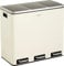 Homra Mülleimer Küche 3 Fächer Sparq 54l | Mülltrennsystem 3Fach | Edelstahl Treteimer 3x18 Liter | Trennsystem 3 Inneneimern | Abfall & Recycling | Abfalleimer Tretmülleimer Softclose | Cremeweiß