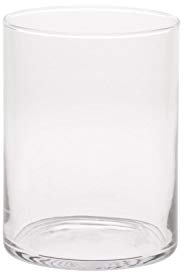 INNA-Glas Portavelas cilíndrico Sanya Air de Cristal, Transparente, 21,5cm, Ø13,5cm - Vaso de Cristal - Farol Decorativo
