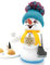 Kuhnert - Erzgebirgische Holzkunst Räuchermann Räucherfigur Schneemann 19cm - Schlittschuh