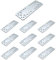 DOJA Barcelona | Flachverbinder gelocht | Verbindungsplatte 140 x 55 mm | Packung 10 | Holzverbinder | Verzinkte Flacheisen | Metallverbinder für Schränke, Tische, etc. | Lochplatte | Flachstahl