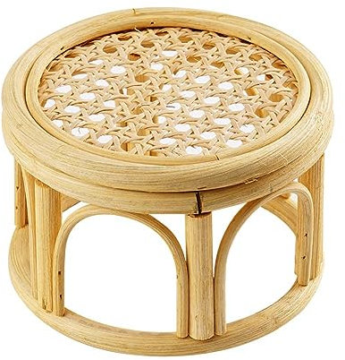 WSRRDRECVHi Support de plantes en osier en rotin, support rustique pour plantes, étagère ronde décorative pour bonsaï, support de pot de plantes de jardin, support moderne pour décoration de la maison