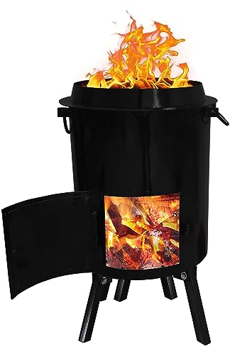 Simond Store - Forno a legna uzbeko kazan per la produzione di Plov Pilaf Lagman Shorpa, diametro 35,6-40,6 cm, calderone Qazan in acciaio resistente, calderone medio e grande, capacità da 8 l a 18