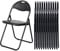 LuxNook Metall Klappstuhl, 150kg belastbar, 12er-Set mit PVC-Polsterung und Rückenlehne. Bequemer Klappstuhl für Gäste, Küche, Camping