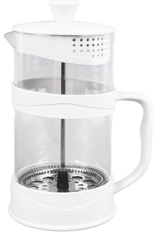 Kadimendium Couvercle en Plastique de 1000 Ml, Verre à Haute Teneur en Borosilicate, Double Couche D'isolation, Presse à café à Froid, Cafetière à Pression Française pour le Bureau du thé