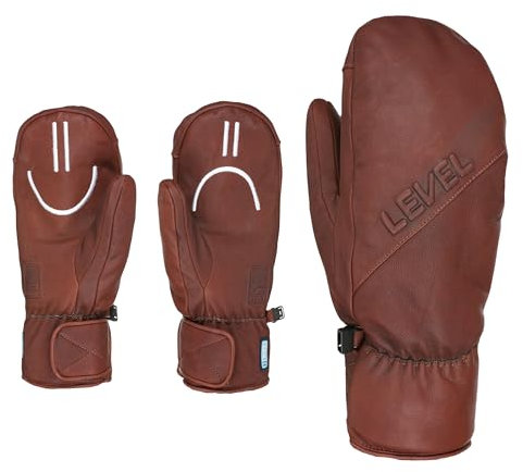 Level Darth Mitt - Skihandschuhe Damen und Herren, mit Klettverschluss, Winterhandschuhe Herren und Damen Wasserdicht, Unisex Aktumsaktiv Fäustlinge für Skifahren und Snowboard - 1 Paar