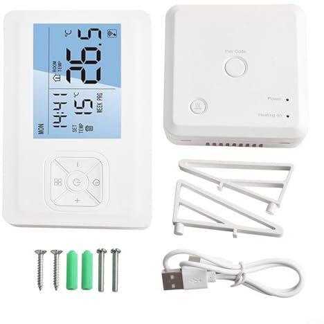HEBEOT Wireless Thermostat WIFI Enabled For Smart Thermostat Radiator Thermostat For Gas Boiler/hot Water Heating 135 * 23.2 * 87.5mm