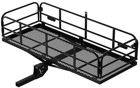Portaequipaje de Enganche de Alta Resistencia, Portaequipaje Plegable, Cesta de Equipaje Trasera Que Se Adapta a Un Receptor de 2 para Automóviles, SUV, Campamentos, Viajes