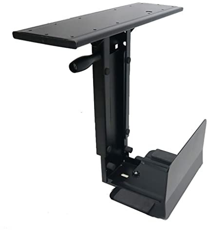 ADERFETBI Computer Tower Stand CPU Holder under Desk Mount Desktop Main Frame Metal Suspended Main Frame Support Hanger Chassis Support Wall Mount Pc Stand