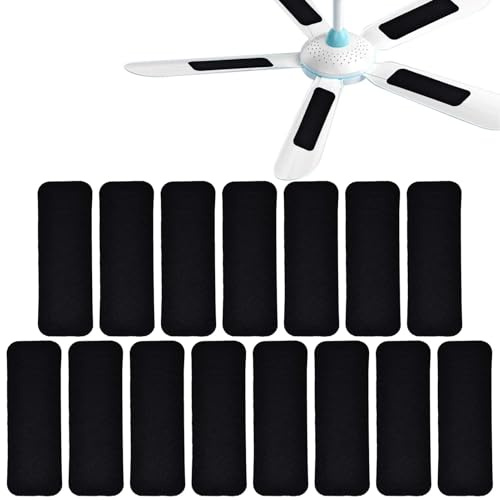 SPEEDWOX 15 PCS Ceiling Fan Filters for Blades Activated Carbon Ceiling Fan Air Purifier Pads Easy-Stick Universal Air Filter for Common Household Contaminants Eliminate Odors Dust and Pollutants