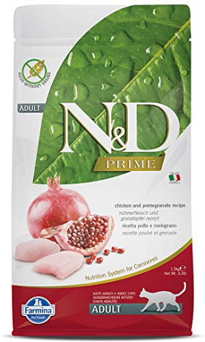 Katzenfutter Trockenfutter N&D Huhn & Granatapfel, Getreidefrei - Natural & Delicious Farmina (1500 Gramm)