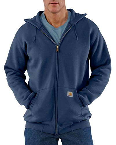 Carhartt Midweight Sweat à capuche avec fermeture éclair frontale - Bleu - L