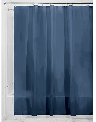 iDesign 12055EU Rivestimento Tenda Doccia, Vinile, Blu, 183x183x0.25 cm