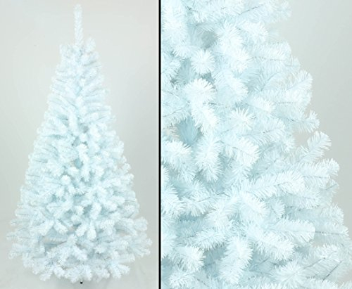 Weißer künstlicher Weihnachtsbaum Georgia 210cm mit 705 Zweigspitzen in B1 schwer entflammbar von kunstpflanzen-discount.com