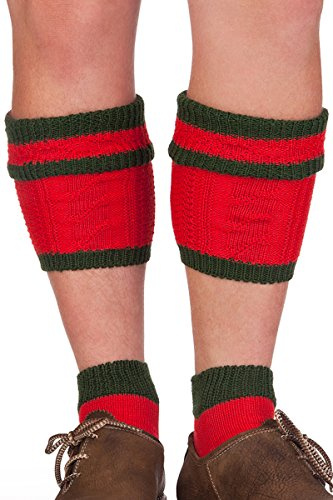 Strumpf Dirks GmbH Trachten Loferl 2-tlg - 479 - wollweiß, mittelbraun, rot