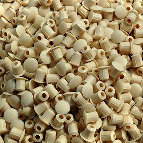 HARDWARE FOR YOU LTD 5MM COVER CAPS KITCHEN CABINET CUPBOARD UNIT DRILL HOLE FURNITURE CAPS (MARL BEIGE)
