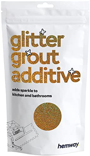 Hemway Glitter Paint Additive - Gold Holographic | Ultrafine Metallic Flakes for Adding Sparkle to Paints & Wood Varnish | Add to Emulsion, Acrylic & Latex for Indoor Sparkly Walls | 100 g
